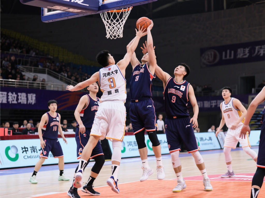 尽管河南大学在比分上落后，但球队的拼劲却